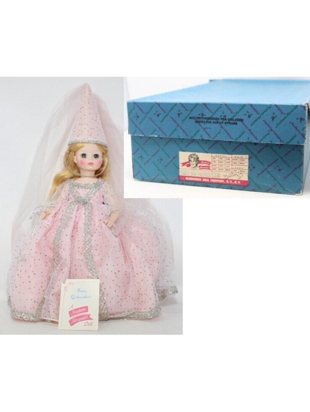 Vintage Madame Alexander Doll Fairy God Mother #1550 COA W/ Original Box 13"Doll